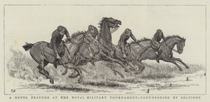 Et nytt innslag ved Royal Military Tournament, teltfesting etter seksjoner
